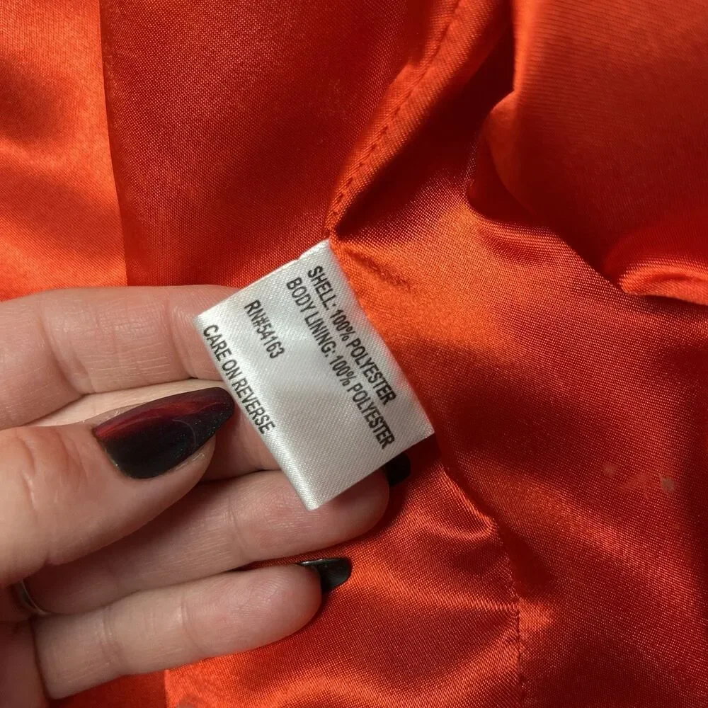 Calvin Klein Beige Double Breasted Belted Trench Coat Red - Picture 13 of 13